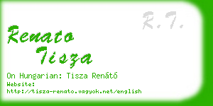 renato tisza business card